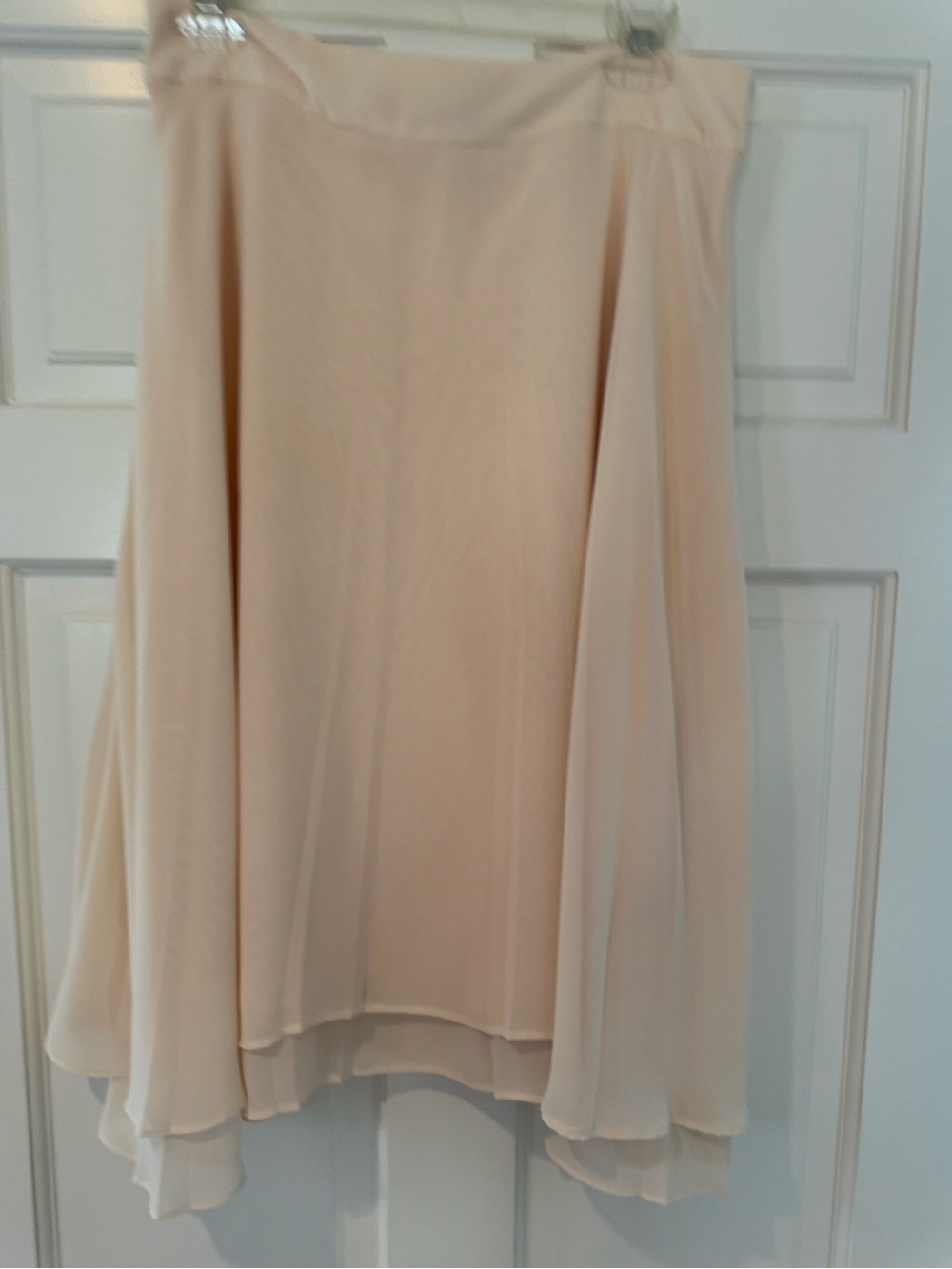 Women's Flowy peach Cream Chiffon Skirt